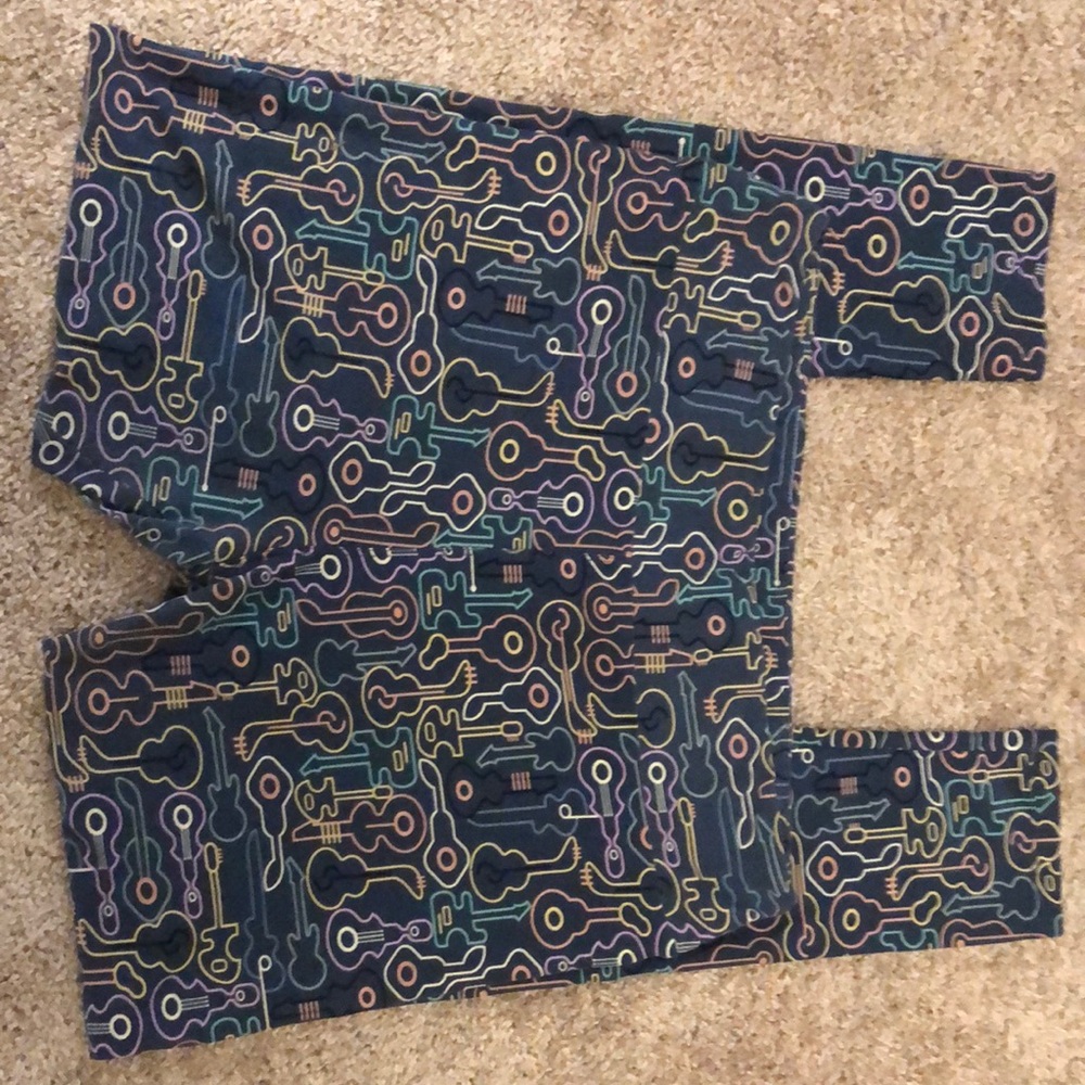 Guitar pattern lularoe tall and curvy pants/leggings